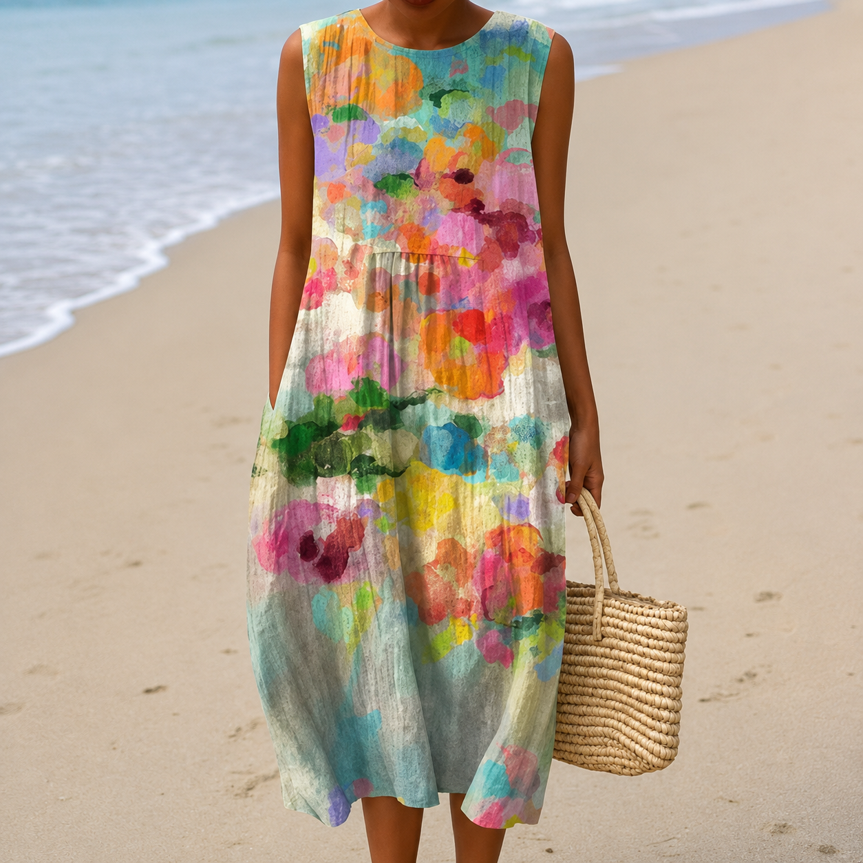 Livia™ | Robe midi fleurie fluide qui sublime la silhouette - ZARZII