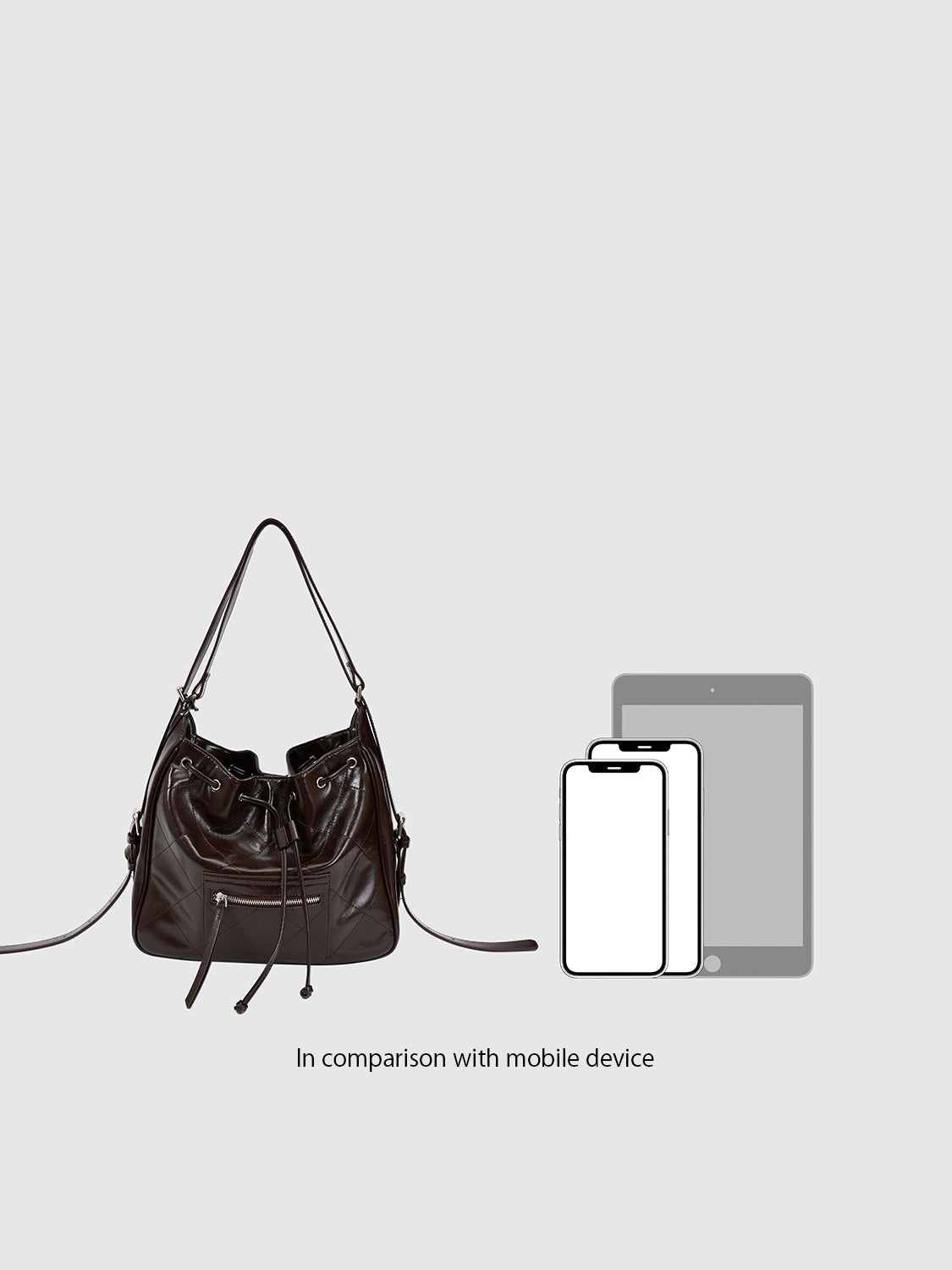 Drawstring Faux Leather Crossbody Shoulder Bags