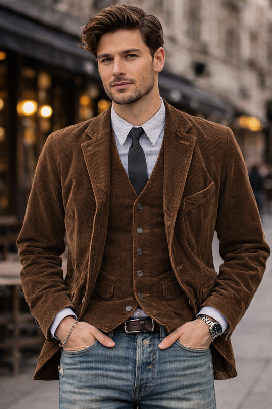HYMAN™ | VINTAGE CORDUROY BLAZER & VEST