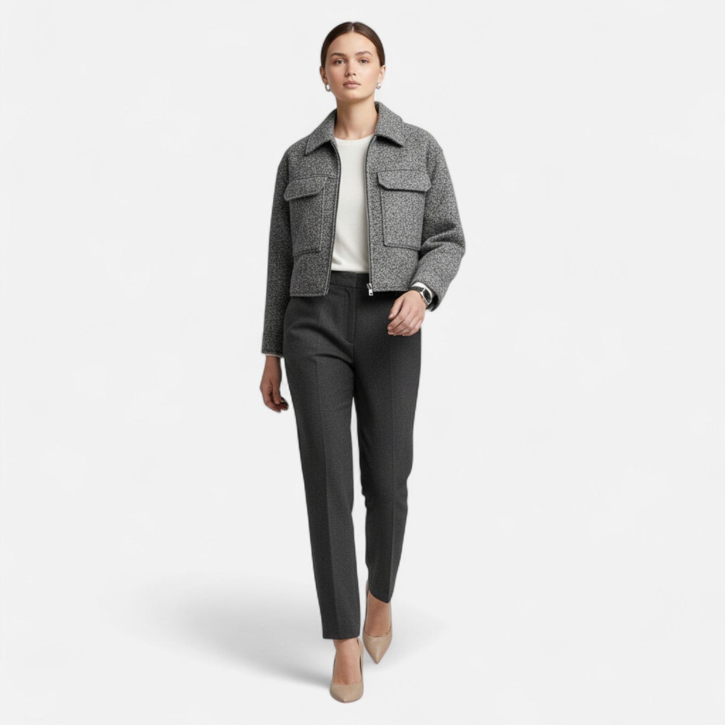 ZARZII ™ | WOMEN'S  ELEGANCE CLASSIC TWEED BLAZER