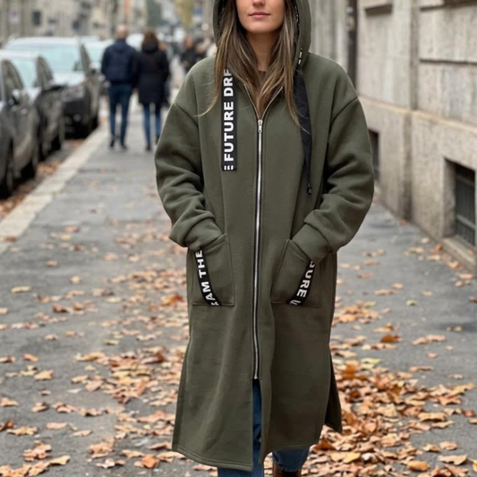 Élise™ | Le Manteau Long Cocoon qui Allie Chaleur & Allure