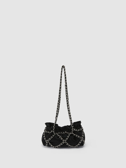 Chain Ruched Shoulder Bag