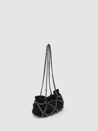 Chain Ruched Shoulder Bag