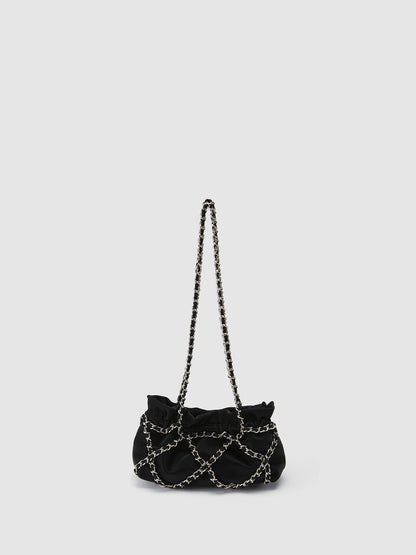 Chain Ruched Shoulder Bag