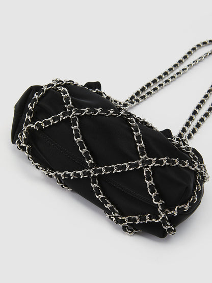 Chain Ruched Shoulder Bag