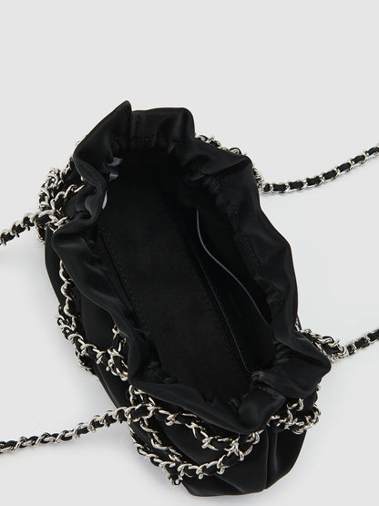 Chain Ruched Shoulder Bag