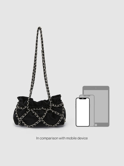 Chain Ruched Shoulder Bag