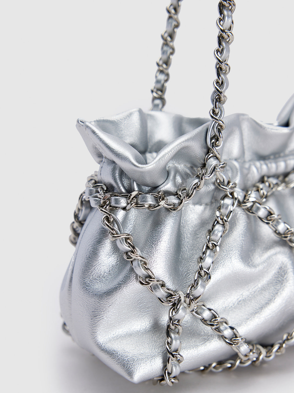 Chain Ruched Shoulder Bag