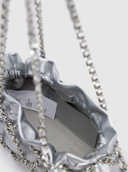 Chain Ruched Shoulder Bag