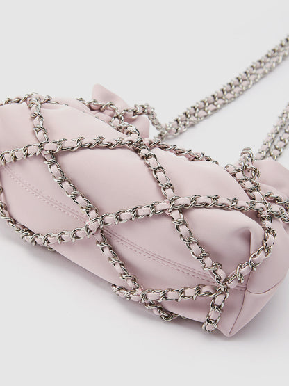Chain Ruched Shoulder Bag