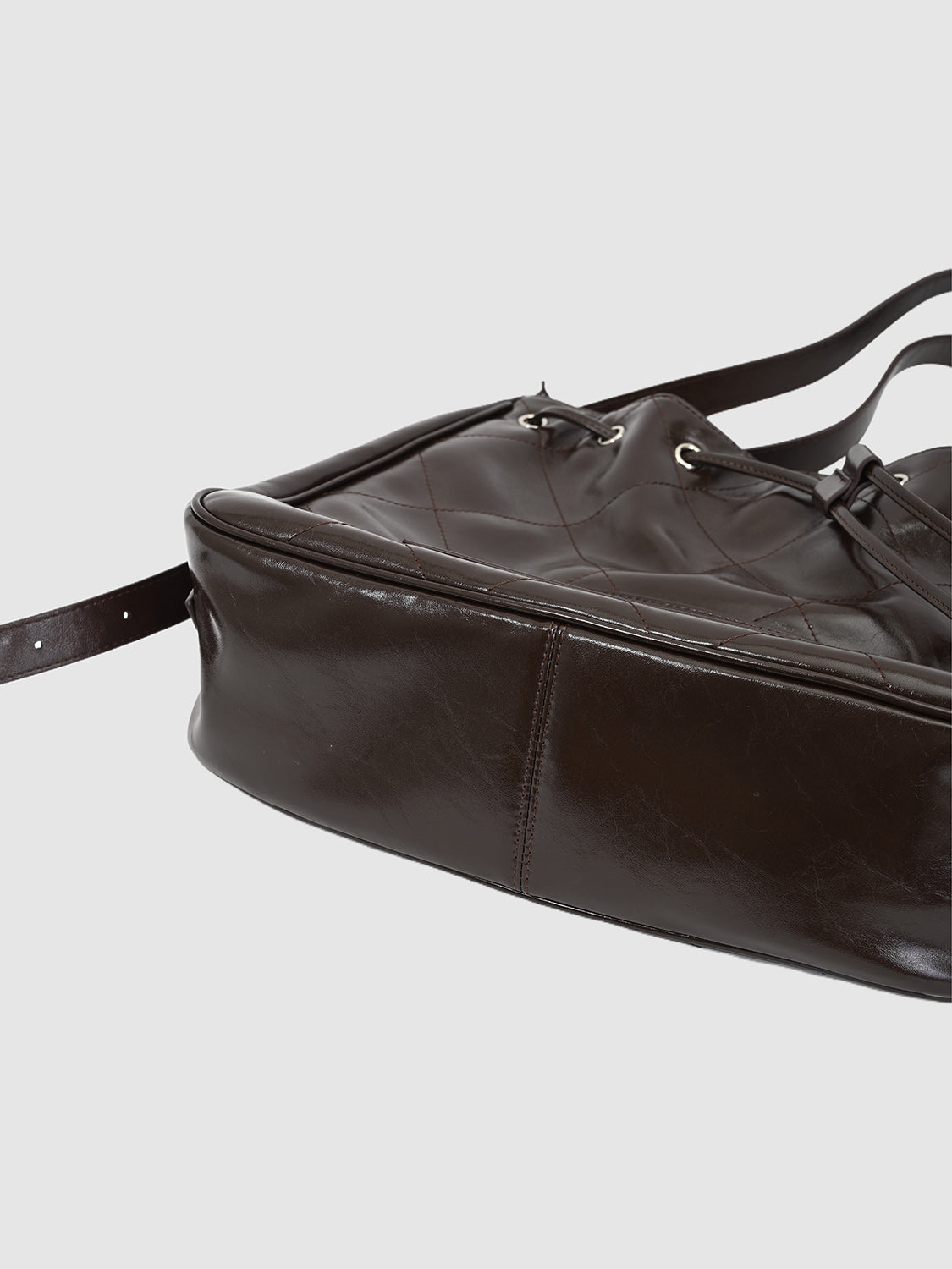 Drawstring Faux Leather Crossbody Shoulder Bags