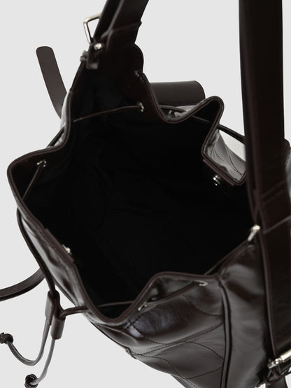 Drawstring Faux Leather Crossbody Shoulder Bags