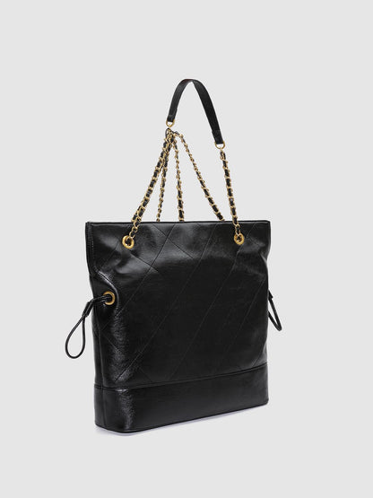 Faux Leather Chain Detail Backpacks