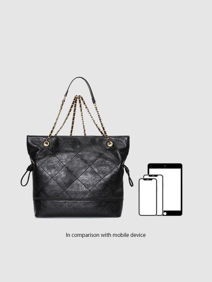 Faux Leather Chain Detail Backpacks
