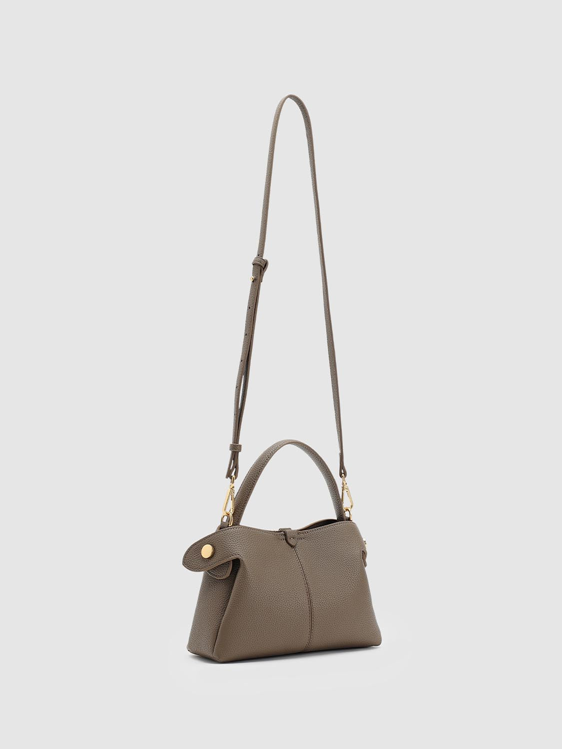 Faux Leather Handle Shoulder Bags