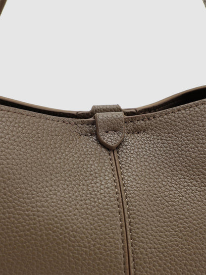Faux Leather Handle Shoulder Bags