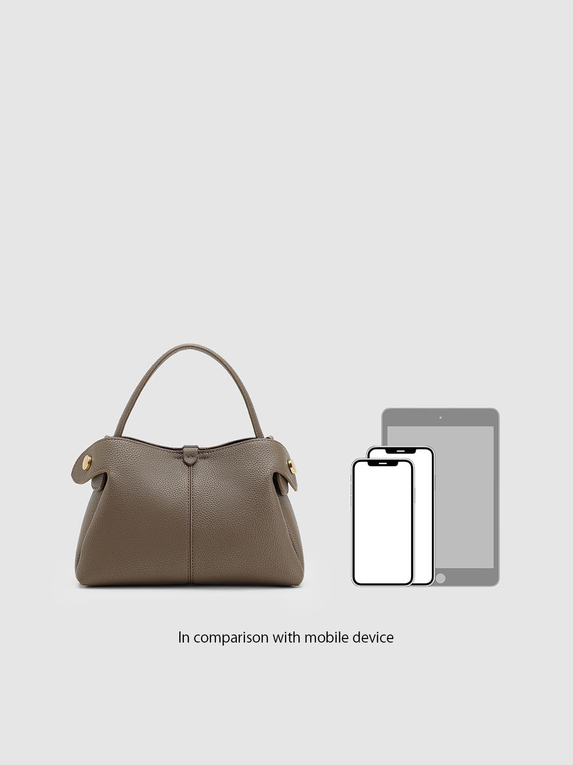 Faux Leather Handle Shoulder Bags