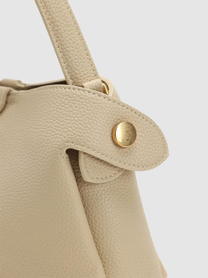 Faux Leather Handle Shoulder Bags