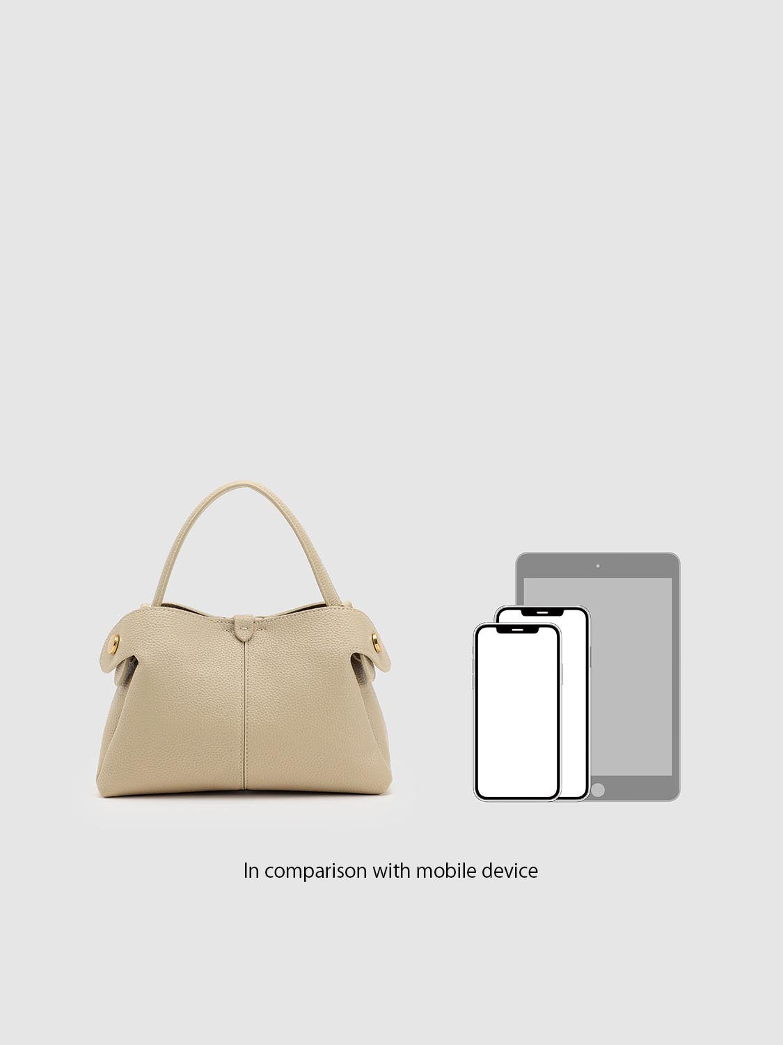 Faux Leather Handle Shoulder Bags