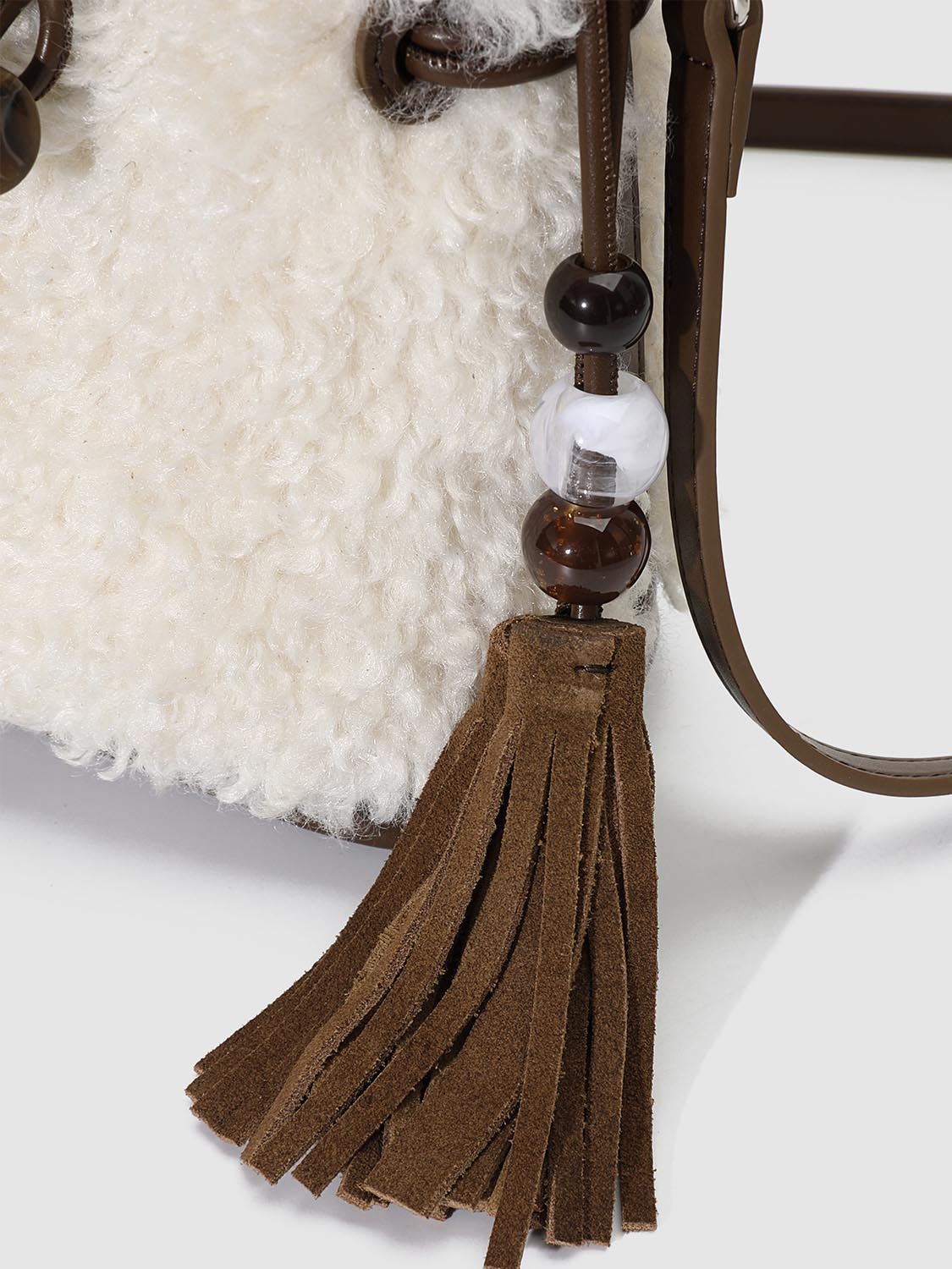 Fluffy Handle Shoulder Bags