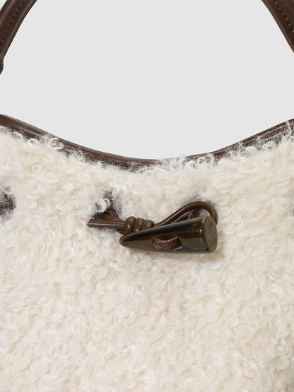 Fluffy Handle Shoulder Bags