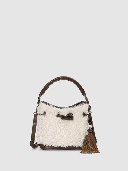 Fluffy Handle Shoulder Bags