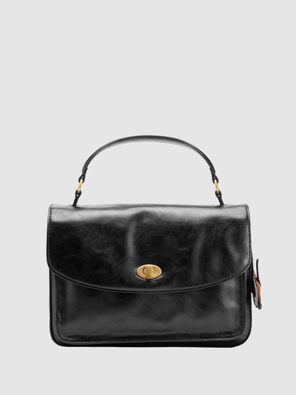 Faux Leather Handle Shoulder Satchel Bags