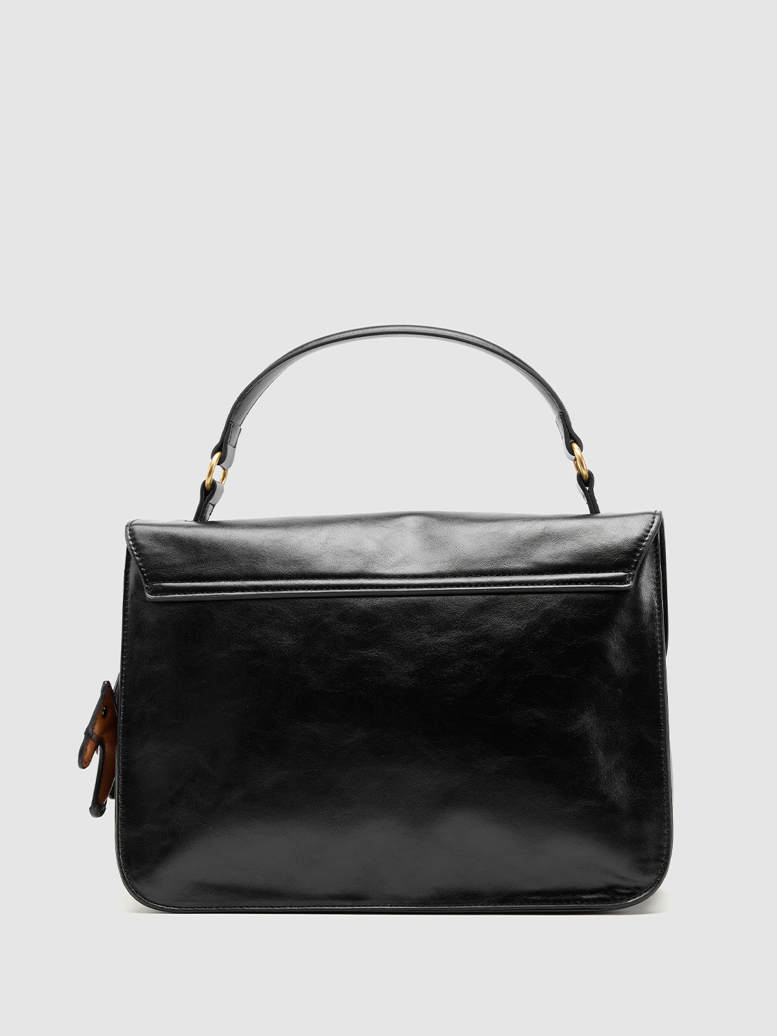 Faux Leather Handle Shoulder Satchel Bags