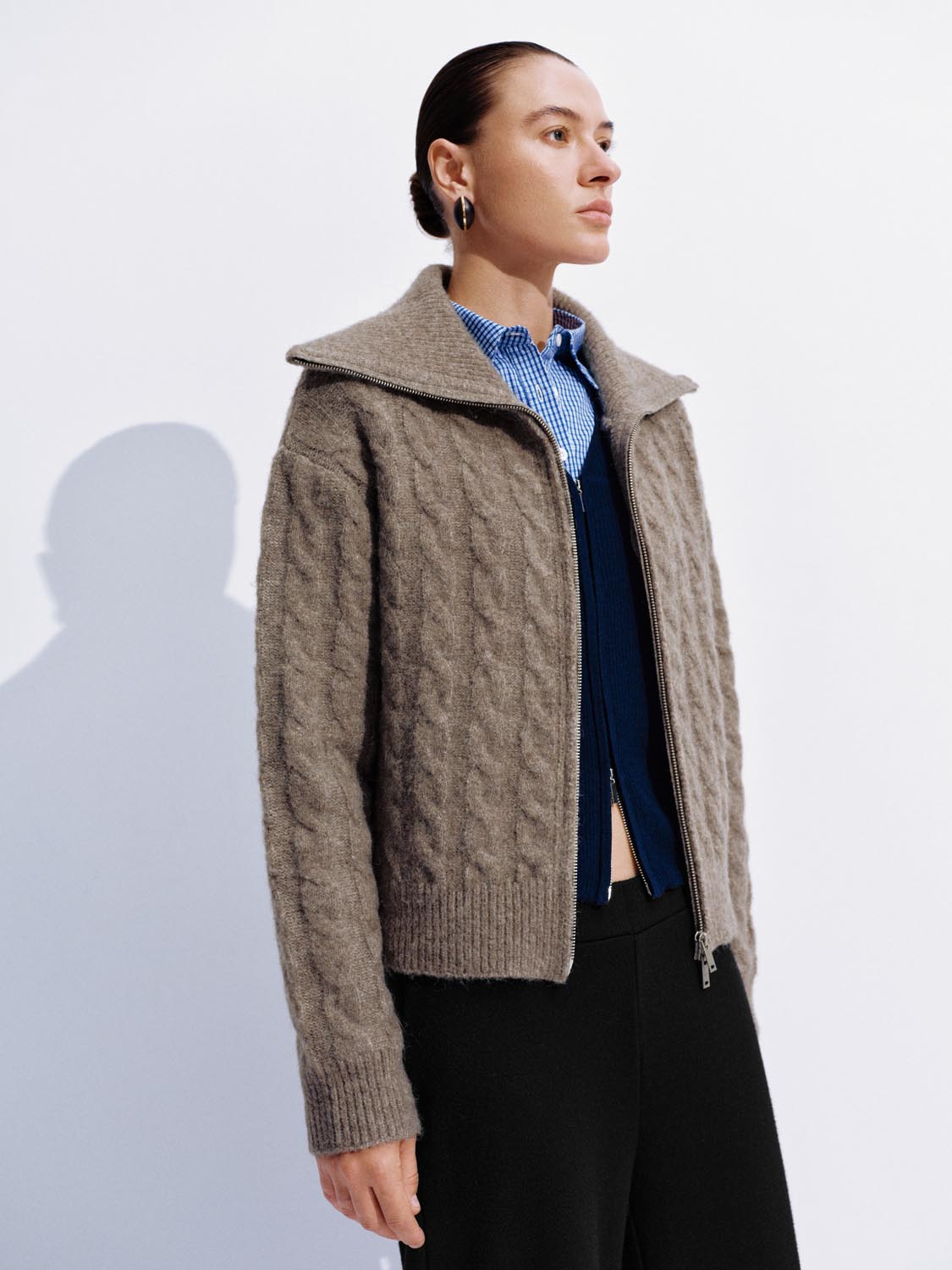 Ferland ™ | Full Zip Braid Knitted Cardigans