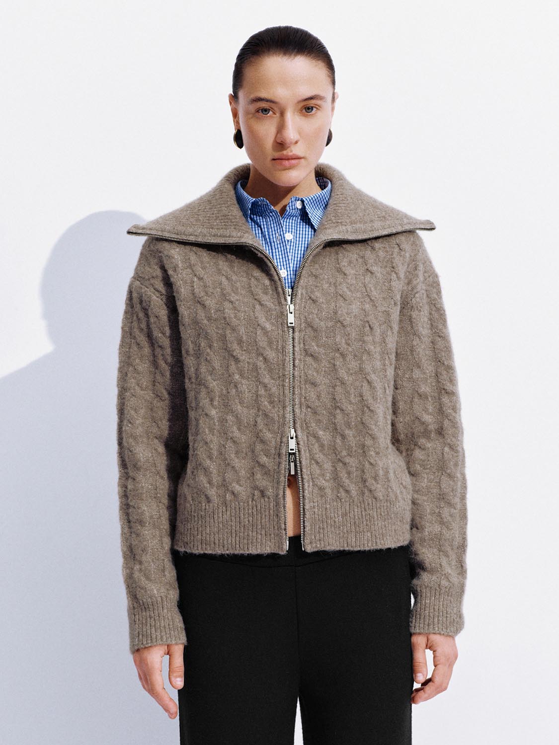Ferland ™ | Full Zip Braid Knitted Cardigans