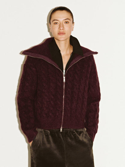 Ferland ™ | Full Zip Braid Knitted Cardigans