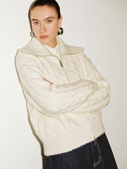 Ferland ™ | Full Zip Braid Knitted Cardigans