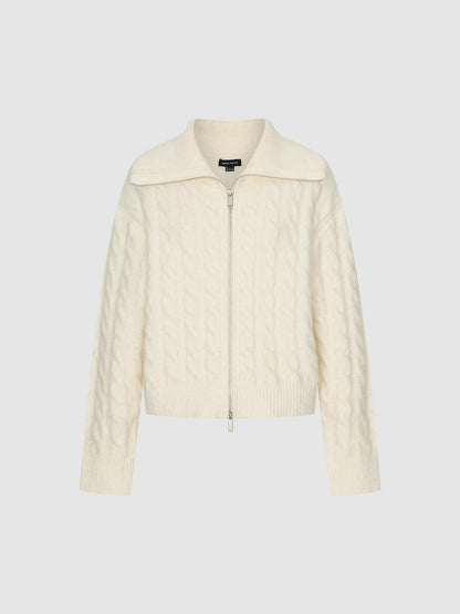 Ferland ™ | Full Zip Braid Knitted Cardigans