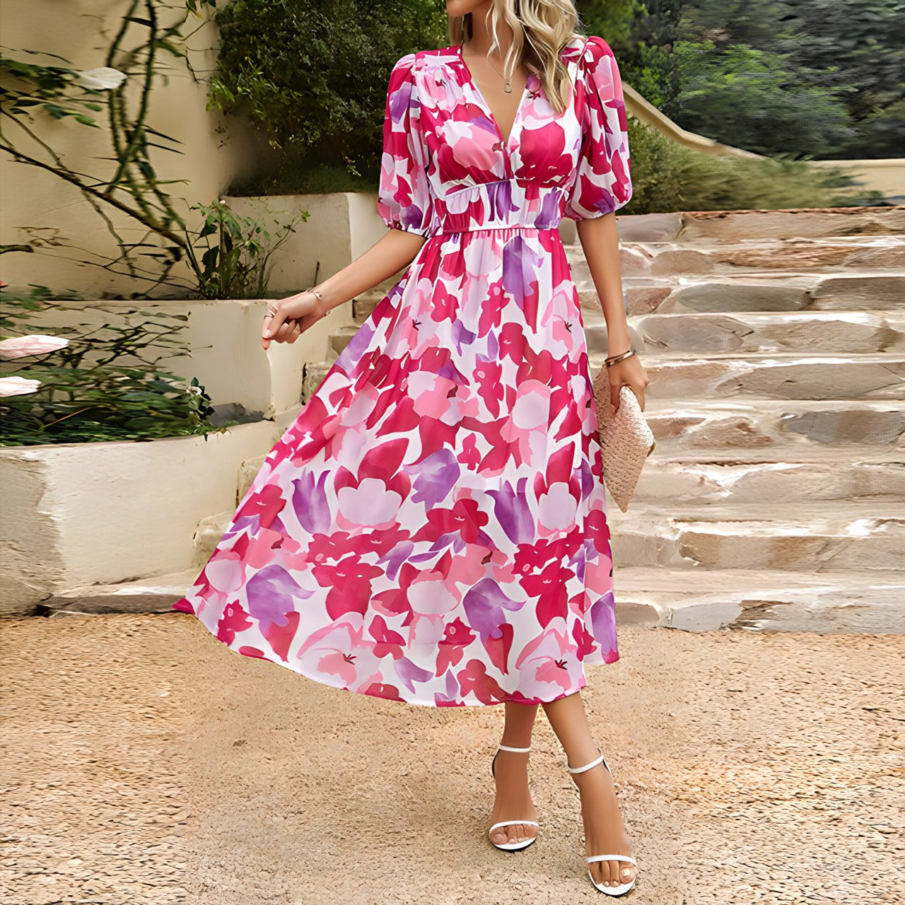 Evelyn's The Sandrine Elegance Midi Dress