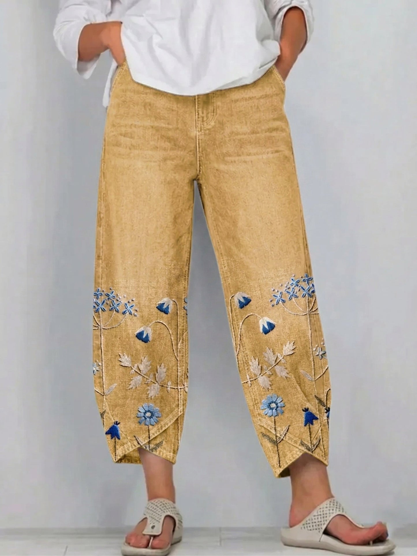 AVEN ™ | PANTALON DÉCONTRACTÉ BRODÉ