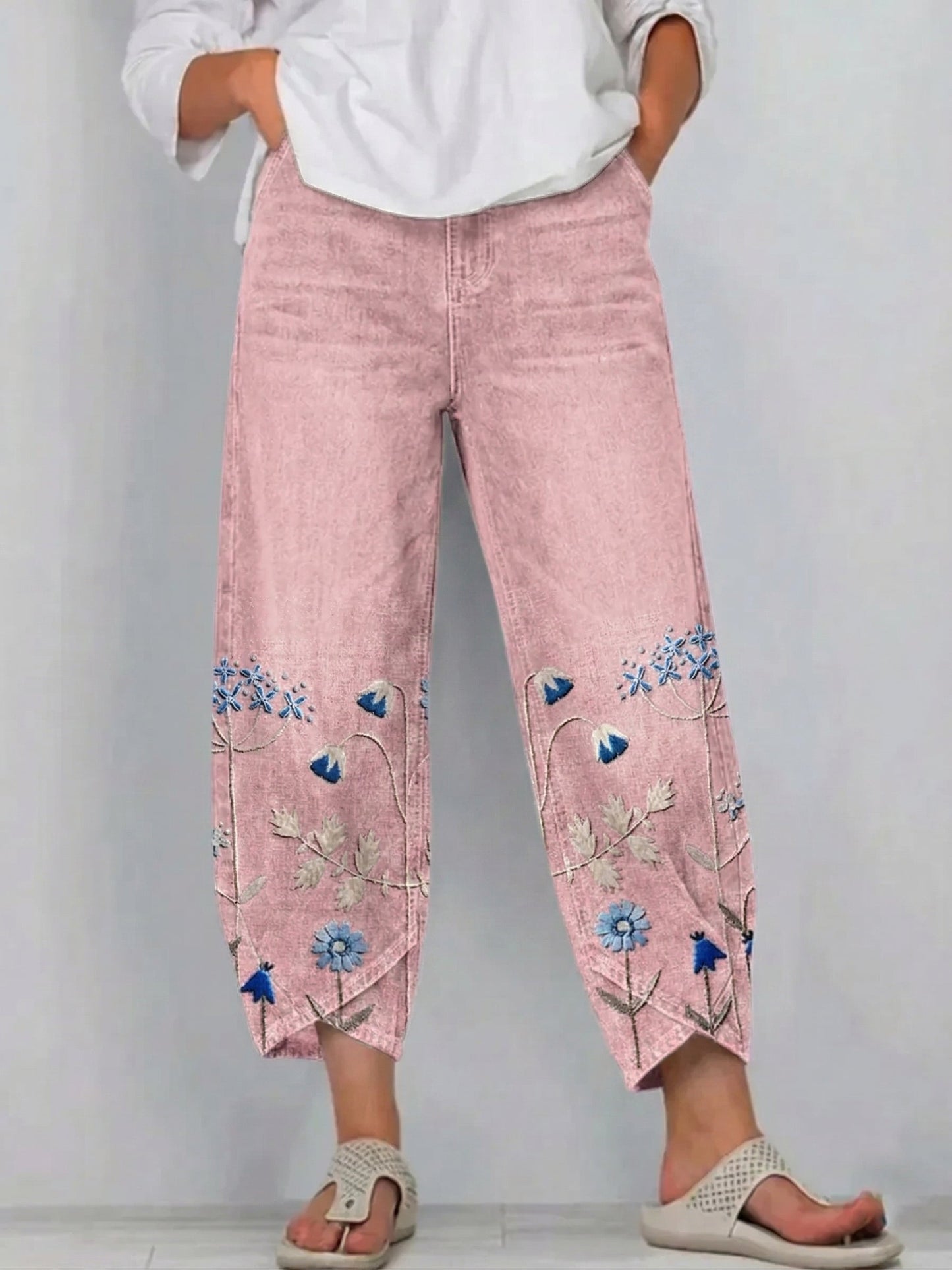 AVEN ™ | PANTALON DÉCONTRACTÉ BRODÉ