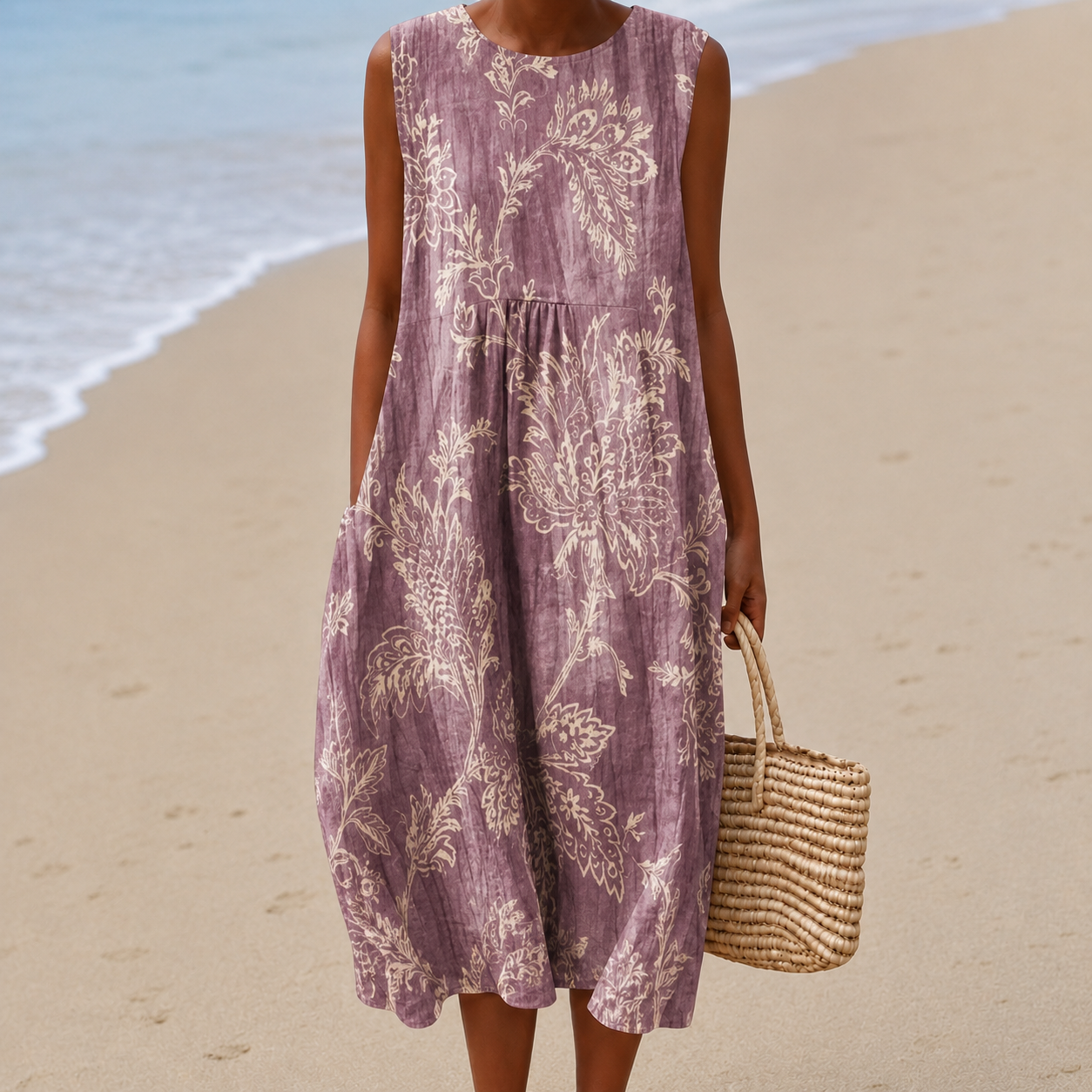 Livia™ | Robe midi fleurie fluide qui sublime la silhouette