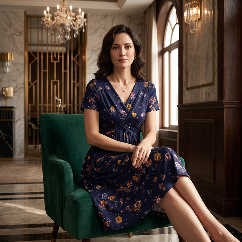 ÉLISE™ | ROBE FLORALE À TAILLE TORSADÉE - ZARZII